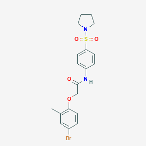 molecular formula C19H21BrN2O4S B321405 2-(4-bromo-2-methylphenoxy)-N-[4-(pyrrolidin-1-ylsulfonyl)phenyl]acetamide 