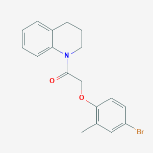 molecular formula C18H18BrNO2 B321406 1-[(4-Bromo-2-methylphenoxy)acetyl]-1,2,3,4-tetrahydroquinoline 