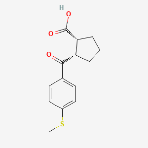 cis-2-(4-Thiomethylbenzoyl)cyclopentane-1-carboxylic acid