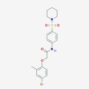 2-(4-bromo-2-methylphenoxy)-N-[4-(piperidin-1-ylsulfonyl)phenyl]acetamide