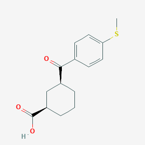 cis-3-(4-Thiomethylbenzoyl)cyclohexane-1-carboxylic acid