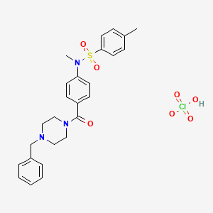 N-(4-(4-benzylpiperazine-1-carbonyl)phenyl)-N,4-dimethylbenzenesulfonamide perchlorate