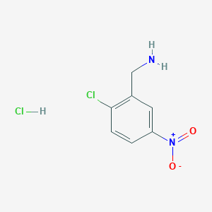 molecular formula C7H8Cl2N2O2 B3214138 (2-Chloro-5-nitrophenyl)methanamine hydrochloride CAS No. 1135021-79-2