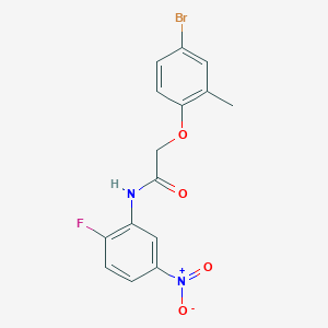 2-(4-bromo-2-methylphenoxy)-N-(2-fluoro-5-nitrophenyl)acetamide