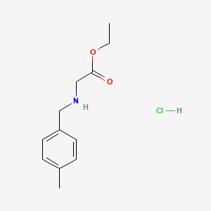 molecular formula C12H18ClNO2 B3214154 Ethyl 2-{[(4-methylphenyl)methyl]amino}acetate hydrochloride CAS No. 1135104-24-3