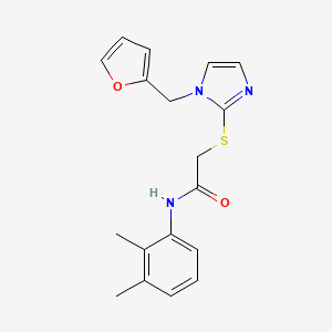 molecular formula C18H19N3O2S B3214175 N-(2,3-dimethylphenyl)-2-((1-(furan-2-ylmethyl)-1H-imidazol-2-yl)thio)acetamide CAS No. 1135220-06-2