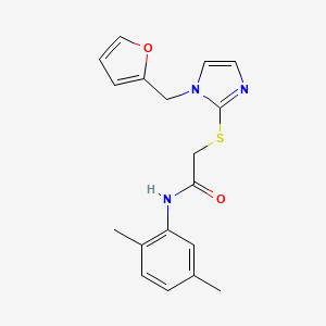 molecular formula C18H19N3O2S B3214176 N-(2,5-dimethylphenyl)-2-((1-(furan-2-ylmethyl)-1H-imidazol-2-yl)thio)acetamide CAS No. 1135220-33-5
