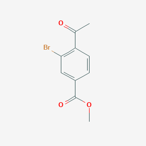 molecular formula C10H9BrO3 B3214203 Methyl 4-acetyl-3-bromobenzoate CAS No. 113642-06-1