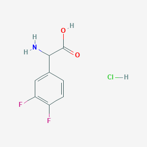molecular formula C8H8ClF2NO2 B3214215 2-Amino-2-(3,4-difluorophenyl)acetic acid hydrochloride CAS No. 1136835-65-8