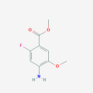 molecular formula C9H10FNO3 B3214252 Methyl 4-amino-2-fluoro-5-methoxybenzoate CAS No. 1137869-87-4