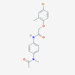 N-{4-[acetyl(methyl)amino]phenyl}-2-(4-bromo-2-methylphenoxy)acetamide