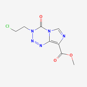 molecular formula C8H8ClN5O3 B3214286 Methyl 3-(2-chloroethyl)-4-oxo-3,4-dihydroimidazo[5,1-d][1,2,3,5]tetrazine-8-carboxylate CAS No. 113960-08-0