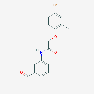 N-(3-acetylphenyl)-2-(4-bromo-2-methylphenoxy)acetamide