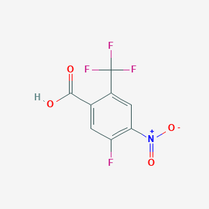 molecular formula C8H3F4NO4 B3214301 5-Fluoro-4-nitro-2-(trifluoromethyl)benzoic acid CAS No. 1140039-72-0