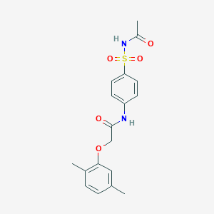 N-[4-(acetylsulfamoyl)phenyl]-2-(2,5-dimethylphenoxy)acetamide