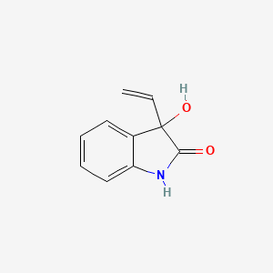 molecular formula C10H9NO2 B3214333 3-Ethenyl-1,3-dihydro-3-hydroxy-2H-indol-2-one CAS No. 114114-53-3
