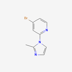 molecular formula C9H8BrN3 B3214370 4-Bromo-2-(2-methylimidazol-1-YL)pyridine CAS No. 1142194-32-8