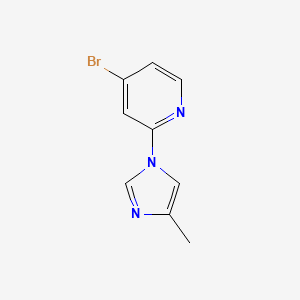 molecular formula C9H8BrN3 B3214371 4-Bromo-2-(4-methylimidazol-1-YL)pyridine CAS No. 1142194-33-9