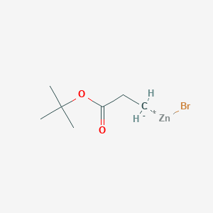 molecular formula C7H13BrO2Zn B3214387 Bromozinc(1+);tert-butyl propanoate CAS No. 1142217-00-2
