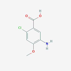molecular formula C8H8ClNO3 B3214417 5-Amino-2-chloro-4-methoxy-benzoic acid CAS No. 1143622-07-4