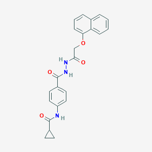 N-[4-({2-[(1-naphthyloxy)acetyl]hydrazino}carbonyl)phenyl]cyclopropanecarboxamide