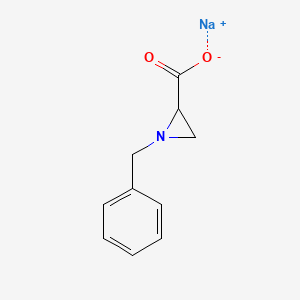 molecular formula C10H10NNaO2 B3214461 Sodium 1-benzylaziridine-2-carboxylate CAS No. 114426-17-4