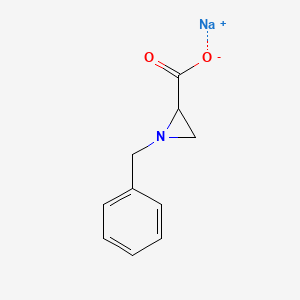 molecular formula C10H10NNaO2 B3214461 1-苄基氮丙啶-2-羧酸钠 CAS No. 114426-17-4