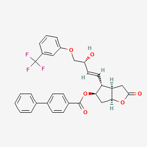 [1,1'-Biphenyl]-4-carboxylic acid, (3aR,4R,5R,6aS)-hexahydro-4-[(1E,3R)-3-hydroxy-4-[3-(trifluoromethyl)phenoxy]-1-buten-1-yl]-2-oxo-2H-cyclopenta[b]furan-5-yl ester