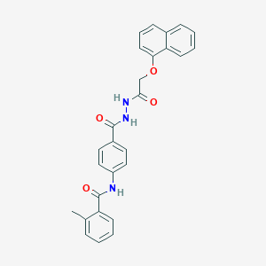 2-methyl-N-[4-({2-[(1-naphthyloxy)acetyl]hydrazino}carbonyl)phenyl]benzamide