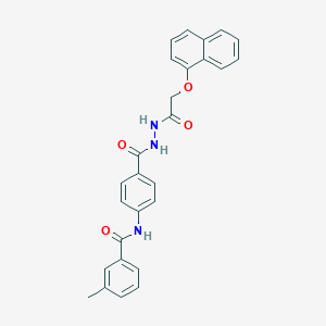 molecular formula C27H23N3O4 B321450 3-methyl-N-[4-({2-[(1-naphthyloxy)acetyl]hydrazino}carbonyl)phenyl]benzamide 