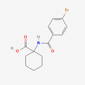 molecular formula C14H16BrNO3 B3214504 1-(4-Bromobenzamido)cyclohexane-1-carboxylic acid CAS No. 114532-75-1