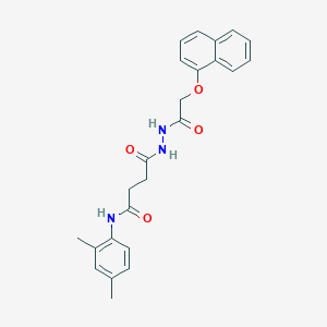 molecular formula C24H25N3O4 B321451 N-(2,4-dimethylphenyl)-4-{2-[(1-naphthyloxy)acetyl]hydrazino}-4-oxobutanamide 