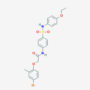 molecular formula C23H23BrN2O5S B321452 2-(4-bromo-2-methylphenoxy)-N-{4-[(4-ethoxyanilino)sulfonyl]phenyl}acetamide 