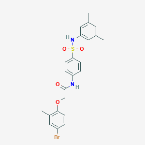 2-(4-bromo-2-methylphenoxy)-N-{4-[(3,5-dimethylanilino)sulfonyl]phenyl}acetamide