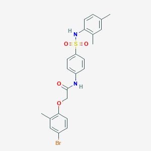 2-(4-bromo-2-methylphenoxy)-N-{4-[(2,4-dimethylanilino)sulfonyl]phenyl}acetamide