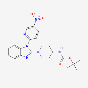 {1-[1-(5-Nitro-pyridin-2-yl)-1H-benzoimidazol-2-yl]-piperidin-4-yl}-carbamic acid tert-butyl ester