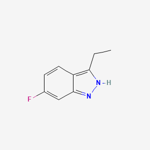 molecular formula C9H9FN2 B3214574 3-乙基-6-氟-1H-吲唑 CAS No. 1146135-78-5