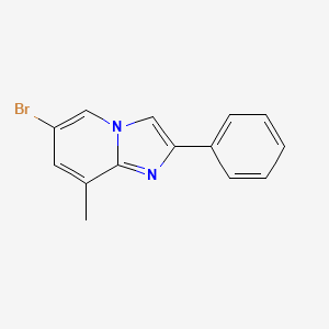 molecular formula C14H11BrN2 B3214601 6-Bromo-8-methyl-2-phenylimidazo[1,2-a]pyridine CAS No. 1146911-28-5
