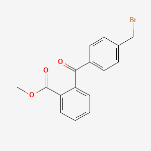 molecular formula C16H13BrO3 B3214628 Methyl 2-(4-(bromomethyl)benzoyl)benzoate CAS No. 114772-96-2