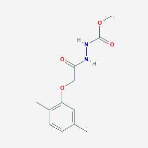 molecular formula C12H16N2O4 B321463 Methyl 2-[(2,5-dimethylphenoxy)acetyl]hydrazinecarboxylate 