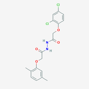 molecular formula C18H18Cl2N2O4 B321465 2-(2,4-dichlorophenoxy)-N'-[(2,5-dimethylphenoxy)acetyl]acetohydrazide 