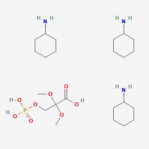 molecular formula C23H50N3O8P B3214670 Cyclohexanaminium 2,2-dimethoxy-3-(phosphonatooxy)propanoate CAS No. 114947-07-8