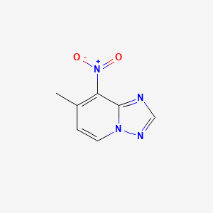 molecular formula C7H6N4O2 B3214684 7-Methyl-8-nitro-[1,2,4]triazolo[1,5-a]pyridine CAS No. 1150617-74-5