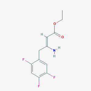molecular formula C12H12F3NO2 B3214687 Ethyl 3-amino-4-(2,4,5-trifluorophenyl)but-2-enoate CAS No. 1151240-89-9