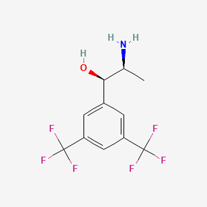 molecular formula C11H11F6NO B3214701 (1R,2S)-2-amino-1-[3,5-bis(trifluoromethyl)phenyl]propan-1-ol CAS No. 1152029-16-7