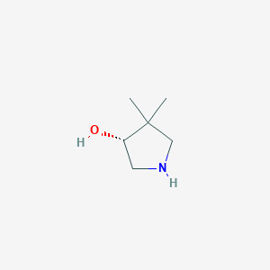 molecular formula C6H13NO B3214719 (3R)-4,4-dimethylpyrrolidin-3-ol CAS No. 1152367-83-3