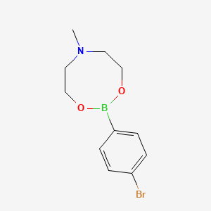 molecular formula C11H15BBrNO2 B3214729 2-(4-Bromophenyl)-6-methyl-1,3,6,2-dioxazaborocane CAS No. 115247-41-1