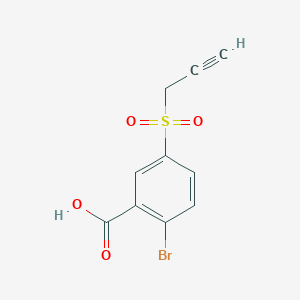 molecular formula C10H7BrO4S B3214731 2-Bromo-5-(prop-2-yne-1-sulfonyl)benzoic acid CAS No. 1152496-73-5