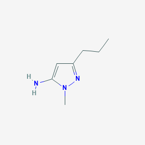 molecular formula C7H13N3 B3214757 1-methyl-3-propyl-1H-pyrazol-5-amine CAS No. 1152656-94-4