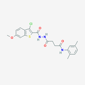 4-{2-[(3-chloro-6-methoxy-1-benzothien-2-yl)carbonyl]hydrazino}-N-(2,5-dimethylphenyl)-4-oxobutanamide